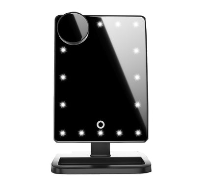 Miroir de maquillage tactile avec 20 LED, haut-parleur Bluetooth et musique