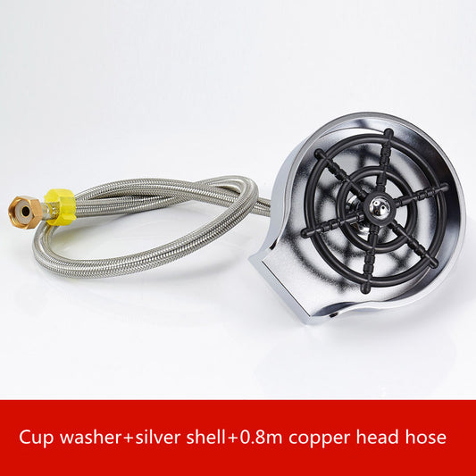 High-Pressure Cup Washer for Bar & Kitchen – Automatic Faucet Rinse Tool