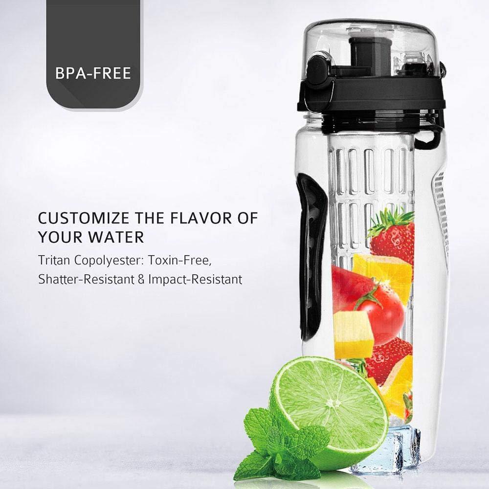 Gourde Infuseur de Fruits 1L – Bouteille Sport Étanche & Sans BPA