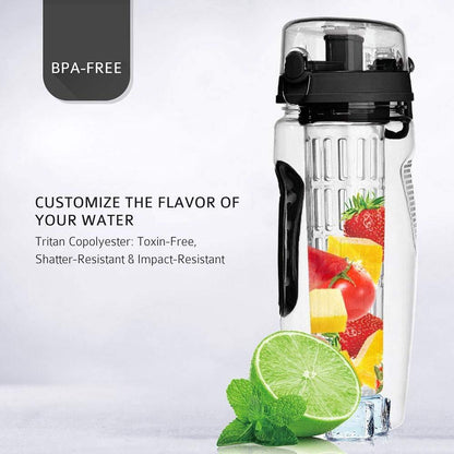 Gourde Infuseur de Fruits 1L – Bouteille Sport Étanche & Sans BPA