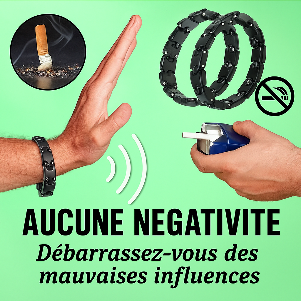 🔗 Bracelet Anti-Tabac Magnétique en Pierre Naturelle – Unisexe