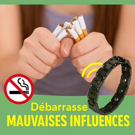 🔗 Bracelet Anti-Tabac Magnétique en Pierre Naturelle – Unisexe
