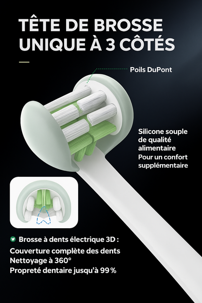 Brosse à dents sonique originale à triple poils