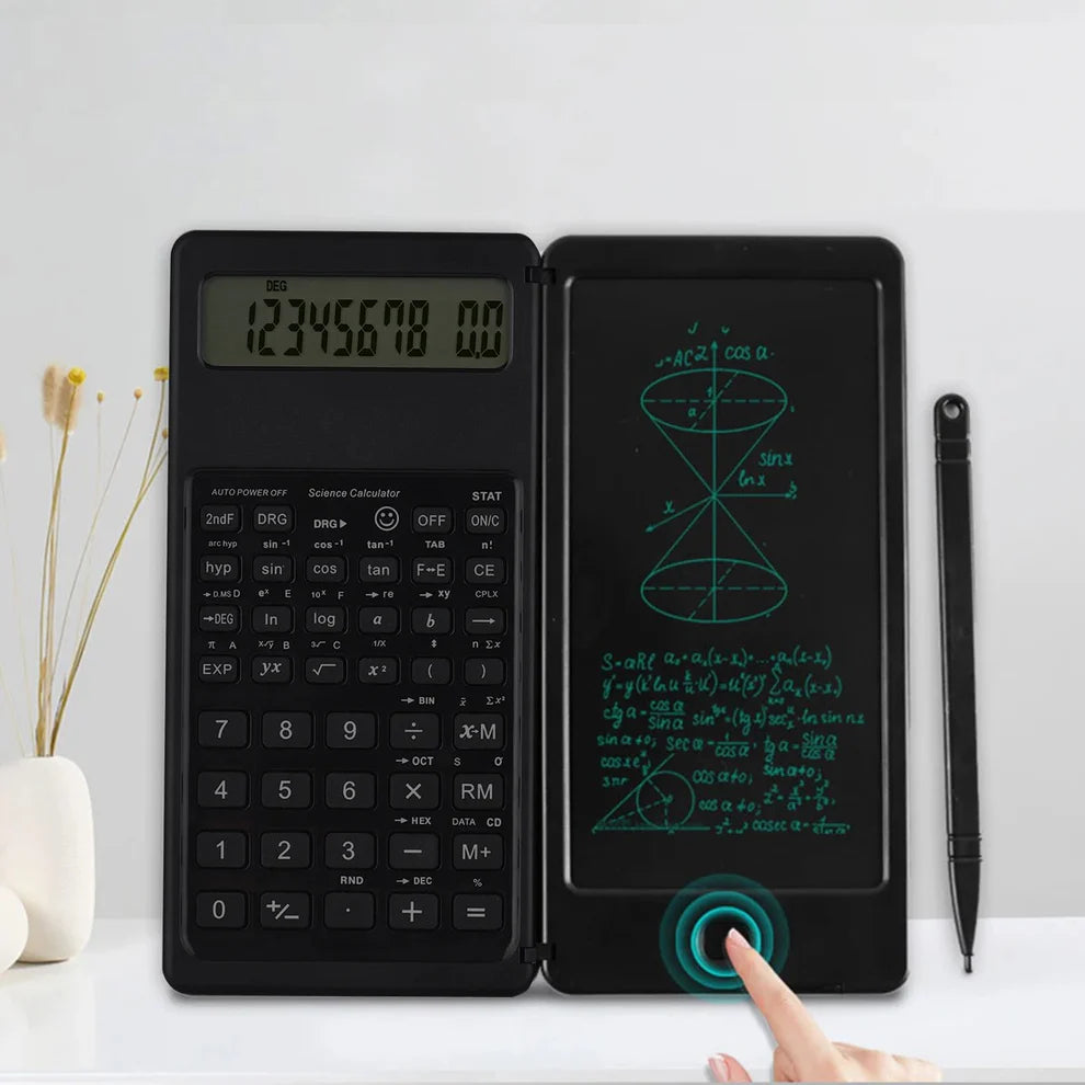 Calculatrice Scientifique 2-en-1 avec Tablette d’Écriture LCD