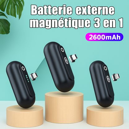 Mini Batterie Externe Magnétique Portable – Charge Rapide & Universelle
