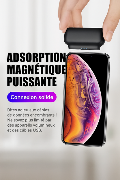 Mini Batterie Externe Magnétique Portable – Charge Rapide & Universelle