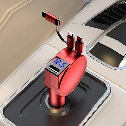 Chargeur de voiture rapide avec câbles 60W