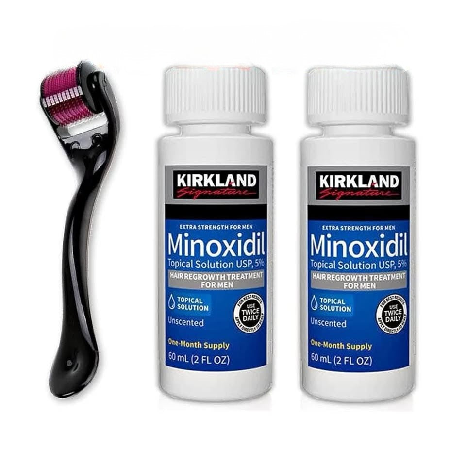 Sérum Minoxidil & Dermaroller – Repousse Capillaire Rapide et Naturelle